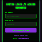 Cyberpunk Login Terminal
